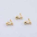 18K Gold PVD Moped Scooter charm - Tarnish Resistant