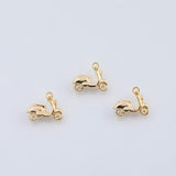 18K Gold PVD Moped Scooter charm - Tarnish Resistant