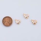 18K Gold PVD heart 9x10mm charms hammered pendant charms - Tarnish Resistant