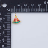 18K Gold PVD watermelon charm 11x12mm pendant charms - Tarnish Resistant