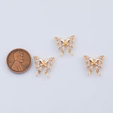 18K Gold PVD 14K Butterfly Charm 15x16mm Charms Pendant Charms - Tarnish Resistant