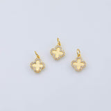 18K Gold PVD Plain Clover Charm 10mm - Tarnish Resistant