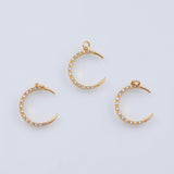 18K Gold PVD crescent moon charm 17mm charm pendant charms - Tarnish Resistant