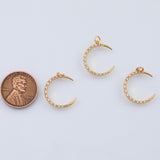 18K Gold PVD crescent moon charm 17mm charm pendant charms - Tarnish Resistant