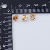 18K Gold PVD Flower Lotus Charm 7mm Pendant Charms - Tarnish Resistant