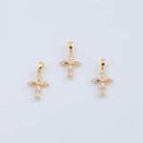 18K Gold PVD Cross charm - Tarnish Resistant