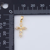 18K Gold PVD Cross charm - Tarnish Resistant