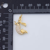 18K Gold PVD Mermaid charm - Tarnish Resistant