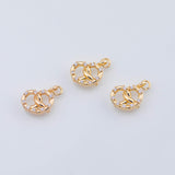 18K Gold PVD Pretzel charm - Tarnish Resistant