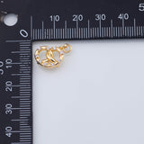 18K Gold PVD Pretzel charm - Tarnish Resistant