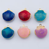 18K Gold PVD Locket Sea Shell Lockets - Tarnish Resistant