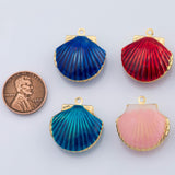 18K Gold PVD Locket Sea Shell Lockets - Tarnish Resistant