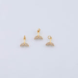 18K Gold PVD Dolphin Tail charm - Tarnish Resistant