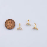 18K Gold PVD Dolphin Tail charm - Tarnish Resistant
