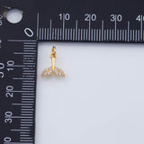 18K Gold PVD Dolphin Tail charm - Tarnish Resistant
