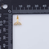 18K Gold PVD Dolphin Tail charm - Tarnish Resistant