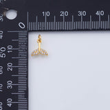 18K Gold PVD Dolphin Tail charm - Tarnish Resistant