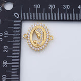 18K Gold PVD Mother Mary Connector - Tarnish Resistant