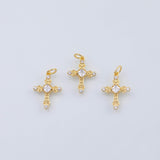 18K Gold PVD Cross charm - Tarnish Resistant