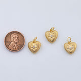 18K Gold PVD Heart charm - Tarnish Resistant