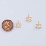 18K Gold PVD Star of David charm - Tarnish Resistant