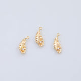 18K Gold PVD Leaf charm - Tarnish Resistant