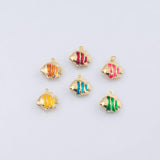 18K Gold PVD Colorful Fish charm - Tarnish Resistant