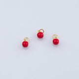 18K Gold PVD Tomato fruit charm - Tarnish Resistant