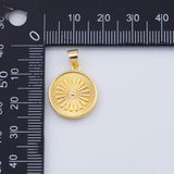 18K Gold PVD Sunburst sun burst Charm - Tarnish Resistant
