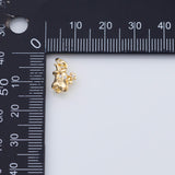 18K Gold PVD ghost charm halloween trick or treat fall autumn charms 9x10mm - Tarnish Resistant