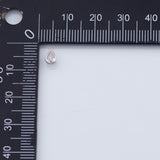18K Gold PVD Tiny Teardrop Charm 4x6mm White Pendant Charms - Tarnish Resistant