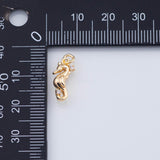 18K Gold PVD sea horse seahorse charm 7x14mm ocean beach charms pendant charms - Tarnish Resistant