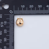 18K Gold PVD Chubby kitty fat cat charm 9x11mm - Tarnish Resistant
