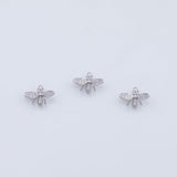 18K Gold PVD bee charm 10x14mm white charm with multicolor s pendant charms - Tarnish Resistant