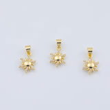 18K Gold PVD Sun Charm 12mm s Gold Charms - Tarnish Resistant