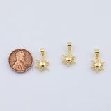 18K Gold PVD Sun Charm 12mm s Gold Charms - Tarnish Resistant