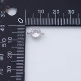 18K Gold PVD plain connector round 6mm white with wings spread pendant charms - Tarnish Resistant
