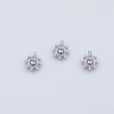 18K Gold PVD Heart Charm 12mm White Sunburst Pendant Charms - Tarnish Resistant