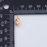 18K Gold PVD evil eye charm 3d 5x14mm - Tarnish Resistant