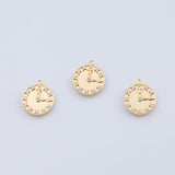 18K Gold PVD Clock watch charm Charms - Tarnish Resistant