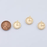 18K Gold PVD Clock watch charm Charms - Tarnish Resistant