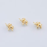 18K Gold PVD Elephant 3D Charm 11X16mm 22k s Gold Charms - Tarnish Resistant
