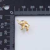 18K Gold pvd Elephant 3D Charm 11X16mm 22k s Gold Charms - Tarnish Resistant