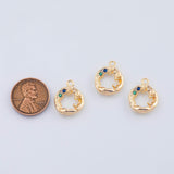 18K Gold PVD Freem Ring Charm 14mm - Tarnish Resistant