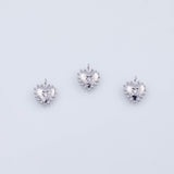 18K Gold PVD white heart charm 11mm pendant charms - Tarnish Resistant