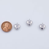 18K Gold PVD white heart charm 11mm pendant charms - Tarnish Resistant