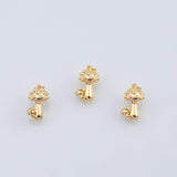 18K Gold PVD Mushroom Charm 9x16mm 3D Charm - Tarnish Resistant