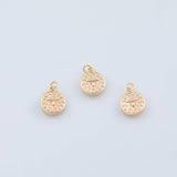 18K Gold PVD bee charm 11mm double-sided coin - Tarnish Resistant