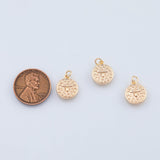 18K Gold PVD bee charm 11mm double-sided coin - Tarnish Resistant