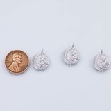 18K Gold PVD moon stars 13mm white pendant charms - Tarnish Resistant